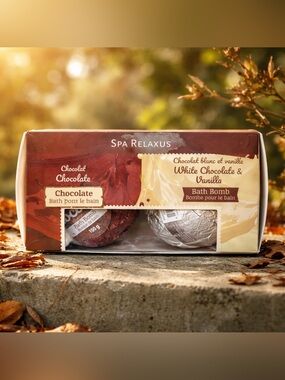 New!! Luxurious Brown and White Bath Soak Set